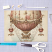 Steampunk Roze Hete Luchtballon Tissuepapier (Craft)
