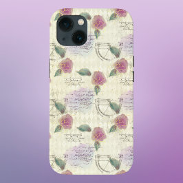 Steampunk-Rozen en mechanische tekening met tandwi Case-Mate iPhone Case