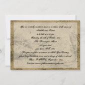 Steampunk Rozen Gothic Wedding Kaart (Achterkant)
