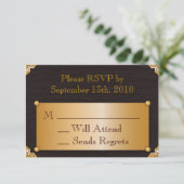 Steampunk RSVP-kaart RSVP Kaartje (Staand voorkant)