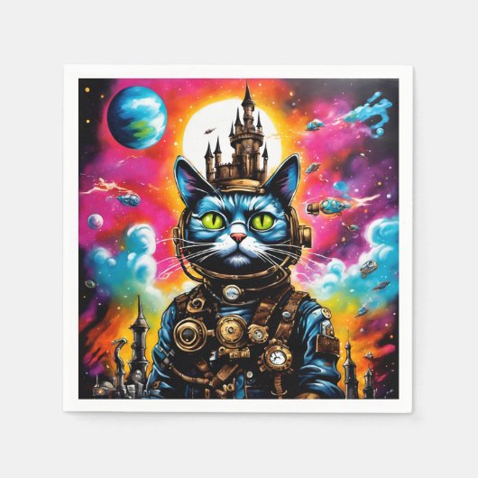Steampunk Ruimtekater II Servet (Voorkant)
