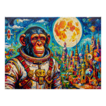 STEAMPUNK RUIMTEVAARDER-CHIMPANSEE 2