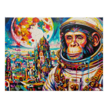 STEAMPUNK RUIMTEVAARDER-CHIMPANSEE 3