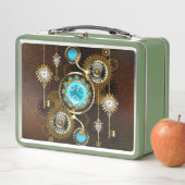 Steampunk Rusty Background met Turquoise Lenses (In situ)