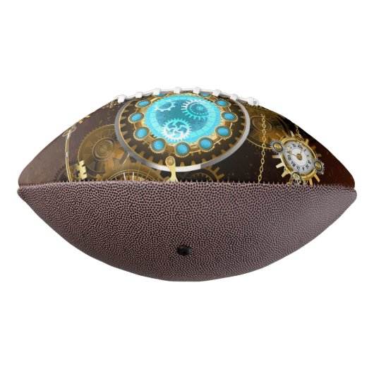 Steampunk Rusty Background met Turquoise Lenses American Football (Gedraaid 270)