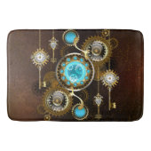 Steampunk Rusty Background met Turquoise Lenses Badmat (Voorkant)