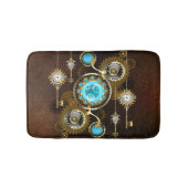Steampunk Rusty Background met Turquoise Lenses Badmat (Voorkant)