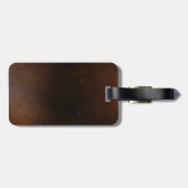 Steampunk Rusty Background met Turquoise Lenses Bagagelabel (Achterkant horizontaal)