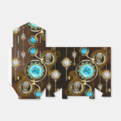 Steampunk Rusty Background met Turquoise Lenses Bedankdoosjes (Uitgevouwen)