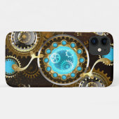 Steampunk Rusty Background met Turquoise Lenses Case-Mate iPhone Case (Achterkant (horizontaal))