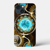 Steampunk Rusty Background met Turquoise Lenses Case-Mate iPhone Case (Achterkant)