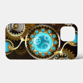 Steampunk Rusty Background met Turquoise Lenses Case-Mate iPhone Case (Achterkant (horizontaal))