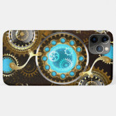 Steampunk Rusty Background met Turquoise Lenses Case-Mate iPhone Case (Achterkant (horizontaal))