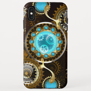 Steampunk Rusty Background met Turquoise Lenses Case-Mate iPhone Case