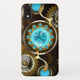 Steampunk Rusty Background met Turquoise Lenses Case-Mate iPhone Case