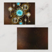 Steampunk Rusty Background met Turquoise Lenses Contactkaartje (Voorkant / Achterkant)