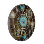 Steampunk Rusty Background met Turquoise Lenses Dartbord (Voorkant Links)
