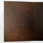 Steampunk Rusty Background met Turquoise Lenses Drieluik Kaart (Binnenzijde eerst)