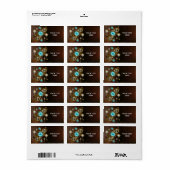 Steampunk Rusty Background met Turquoise Lenses Etiket (Full Sheet)