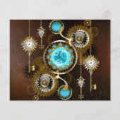 Steampunk Rusty Background met Turquoise Lenses Flyer (Voorkant)
