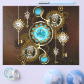 Steampunk Rusty Background met Turquoise Lenses Flyer (Enkel)