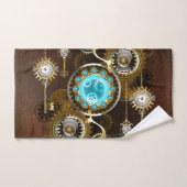 Steampunk Rusty Background met Turquoise Lenses Handdoek (Handdoek)