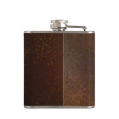 Steampunk Rusty Background met Turquoise Lenses Heupfles (Achterkant)