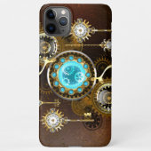 Steampunk Rusty Background met Turquoise Lenses iPhone Hoesje (Achterkant)