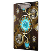 Steampunk Rusty Background met Turquoise Lenses Klembord (Links)