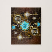 Steampunk Rusty Background met Turquoise Lenses Legpuzzel (Verticaal)