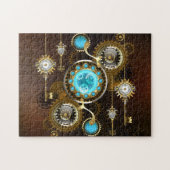 Steampunk Rusty Background met Turquoise Lenses Legpuzzel (Horizontaal)