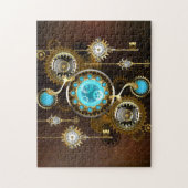Steampunk Rusty Background met Turquoise Lenses Legpuzzel (Verticaal)