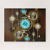 Steampunk Rusty Background met Turquoise Lenses Legpuzzel (Horizontaal)