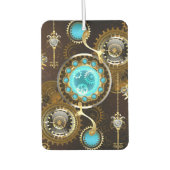 Steampunk Rusty Background met Turquoise Lenses Luchtverfrisser (Voorkant)