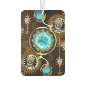 Steampunk Rusty Background met Turquoise Lenses Luchtverfrisser (Achterkant)