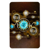 Steampunk Rusty Background met Turquoise Lenses Magneet (Verticaal)
