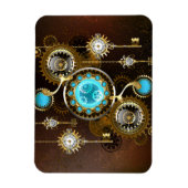 Steampunk Rusty Background met Turquoise Lenses Magneet (Verticaal)