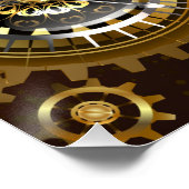 Steampunk Rusty Background met Turquoise Lenses Perfect Poster (Hoek)