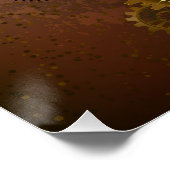 Steampunk Rusty Background met Turquoise Lenses Perfect Poster (Hoek)