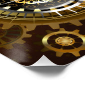 Steampunk Rusty Background met Turquoise Lenses Perfect Poster (Hoek)