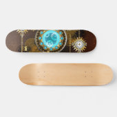Steampunk Rusty Background met Turquoise Lenses Persoonlijk Skateboard (Horizontaal)