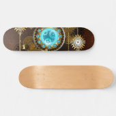 Steampunk Rusty Background met Turquoise Lenses Persoonlijk Skateboard (Horizontaal)