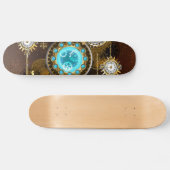 Steampunk Rusty Background met Turquoise Lenses Persoonlijk Skateboard (Horizontaal)