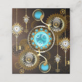 Steampunk Rusty Background met Turquoise Lenses Plaatskaartje (Buitenkant ongevouwen)