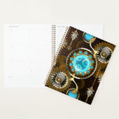 Steampunk Rusty Background met Turquoise Lenses Planner (Display)