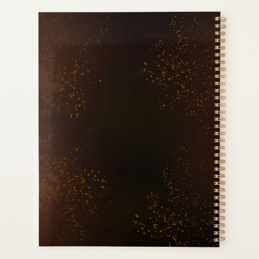 Steampunk Rusty Background met Turquoise Lenses Planner (Achterkant)