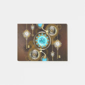 Steampunk Rusty Background met Turquoise Lenses Post-it® Notes (Voorkant)