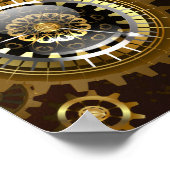 Steampunk Rusty Background met Turquoise Lenses Poster (Hoek)