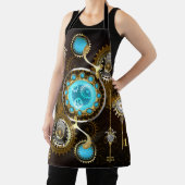 Steampunk Rusty Background met Turquoise Lenses Schort (Insitu)