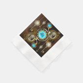 Steampunk Rusty Background met Turquoise Lenses Servet (Hoek)